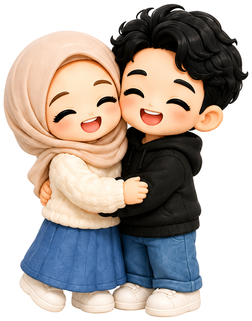 Chibi couple character asset
